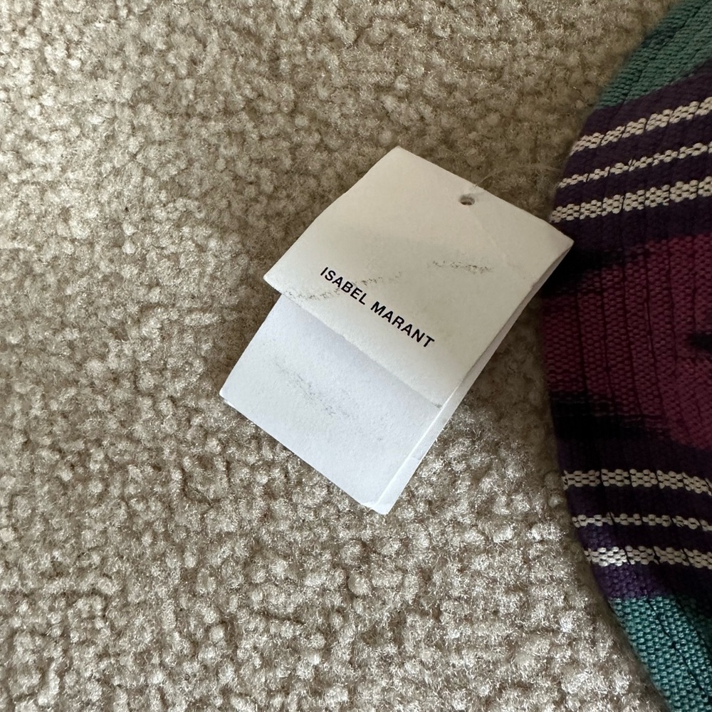 Isabel Marant Purple, Teal & White Striped Bucket Hat - Picture 2 of 8